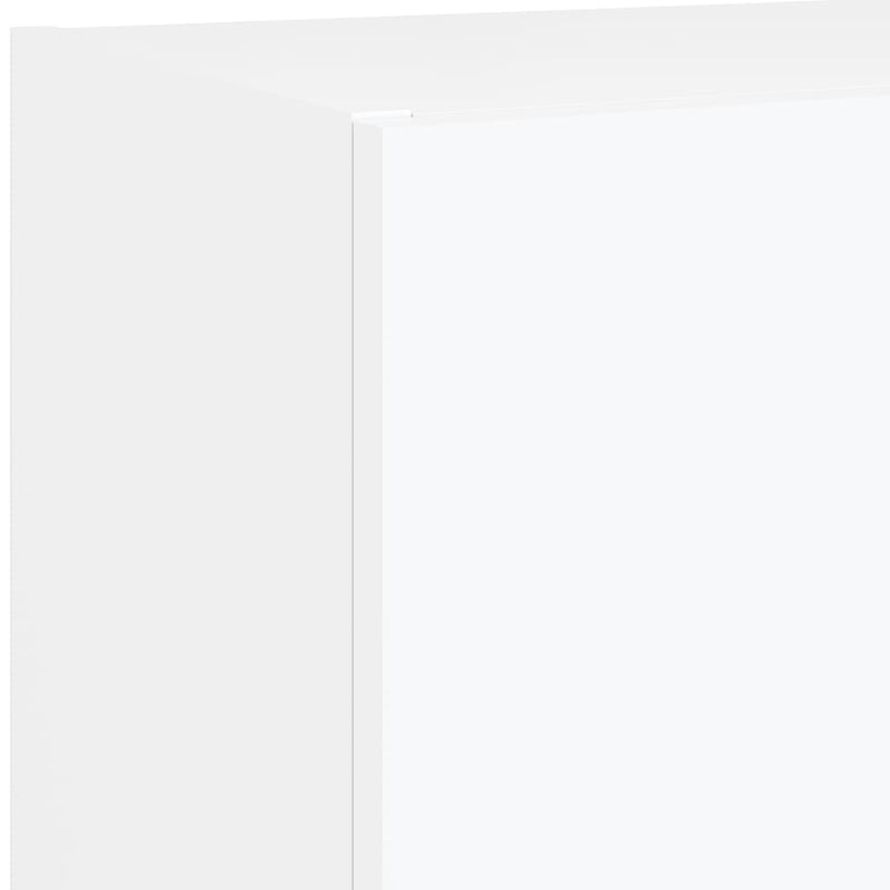 4 Piece TV Wall Units with LED White Engineered Wood