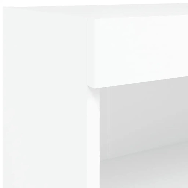 4 Piece TV Wall Units with LED White Engineered Wood