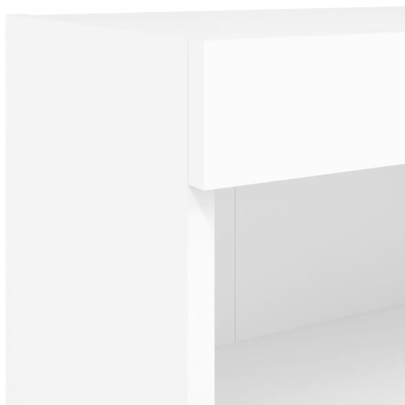 7 Piece TV Wall Cabinet Set with LED Lights White