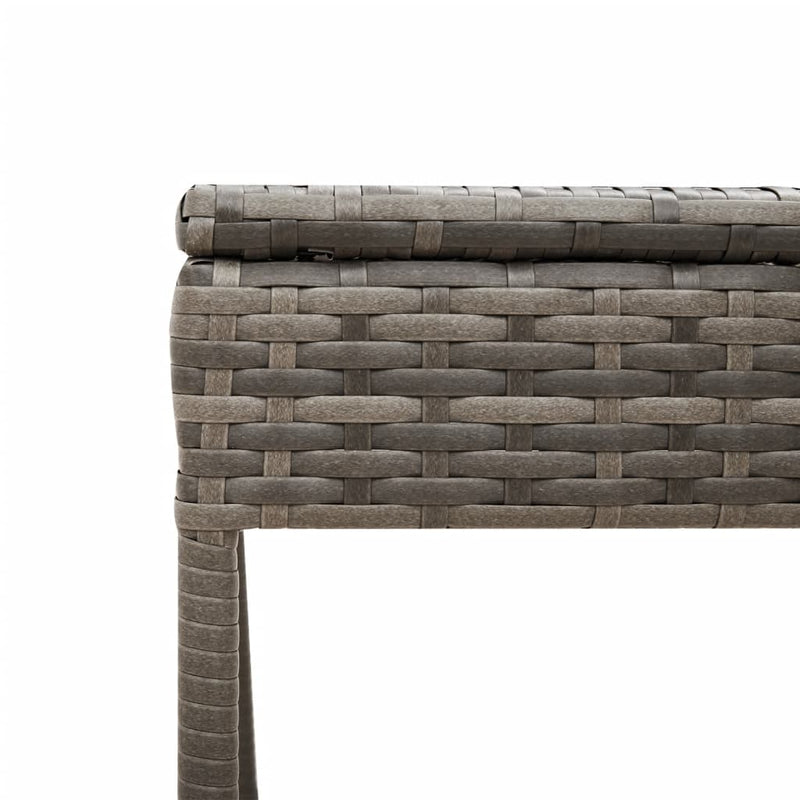 vidaXL Sun Loungers 2 pcs with Table Grey Poly Rattan