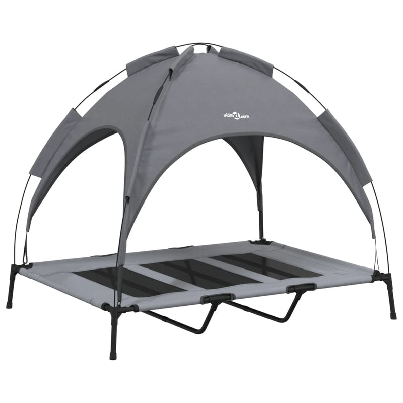 Dog Bed with Canopy Anthracite Oxford Fabric and Steel