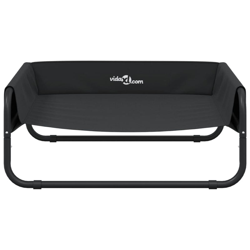 Elevated Dog Bed Anthracite Oxford Fabric and Steel