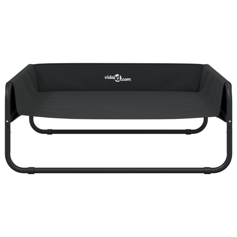 Elevated Dog Bed Anthracite Oxford Fabric and Steel