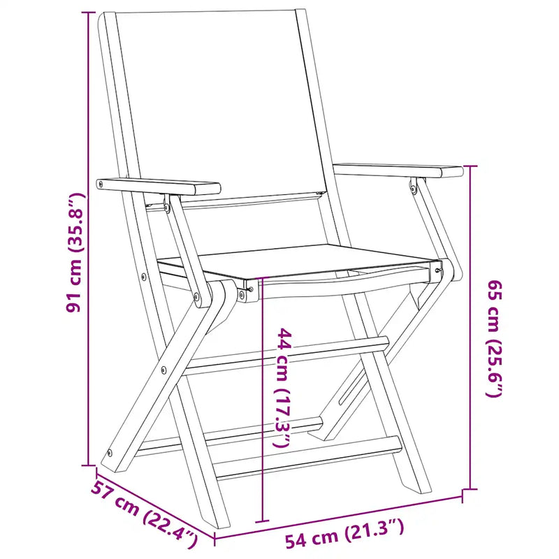 Garden Chairs 2 pcs Anthracite Solid Wood Acacia and Fabric