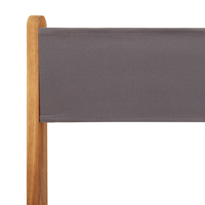 vidaXL Bistro Chairs 2 pcs Anthracite Solid Wood Acacia and Fabric