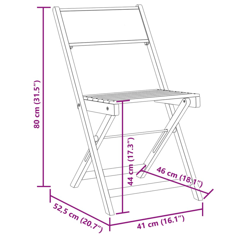vidaXL Bistro Chairs 2 pcs Anthracite Solid Wood Acacia and Fabric