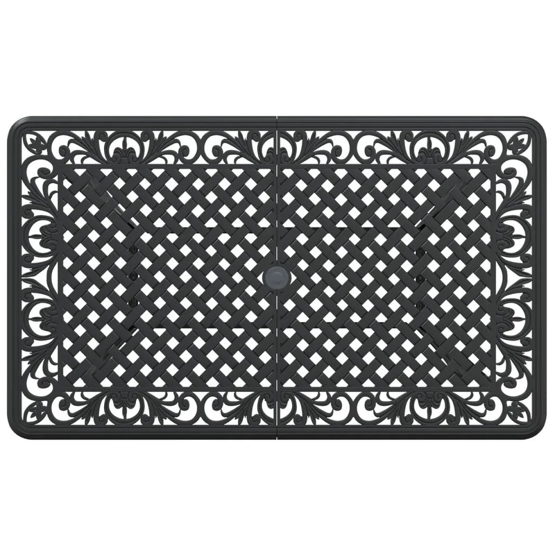 Garden Table Black 150x90x72 cm Cast Aluminium