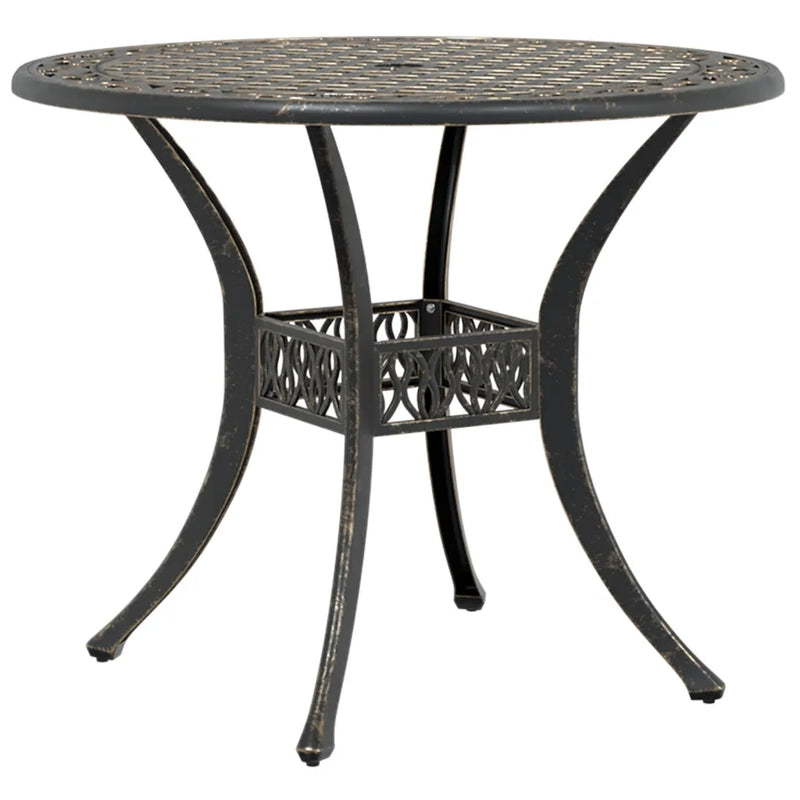 Garden Table Bronze ��90x75 cm Cast Aluminium