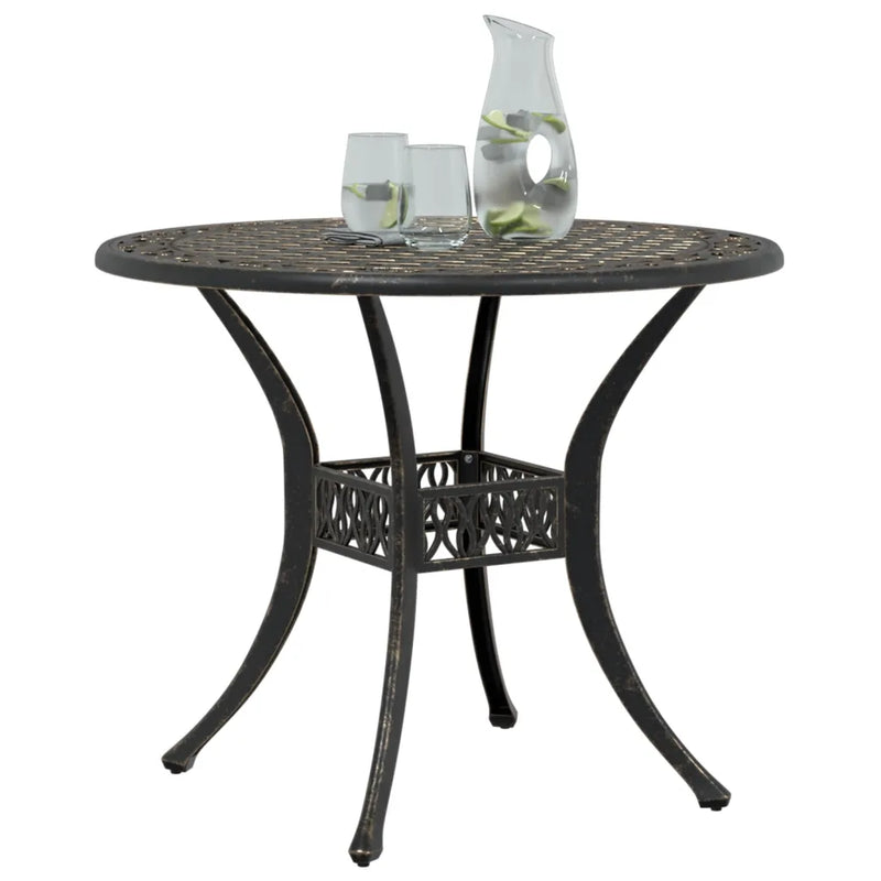 Garden Table Bronze ��90x75 cm Cast Aluminium