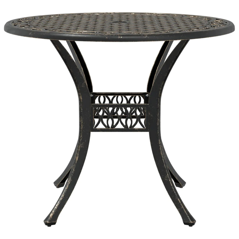 Garden Table Bronze ��90x75 cm Cast Aluminium