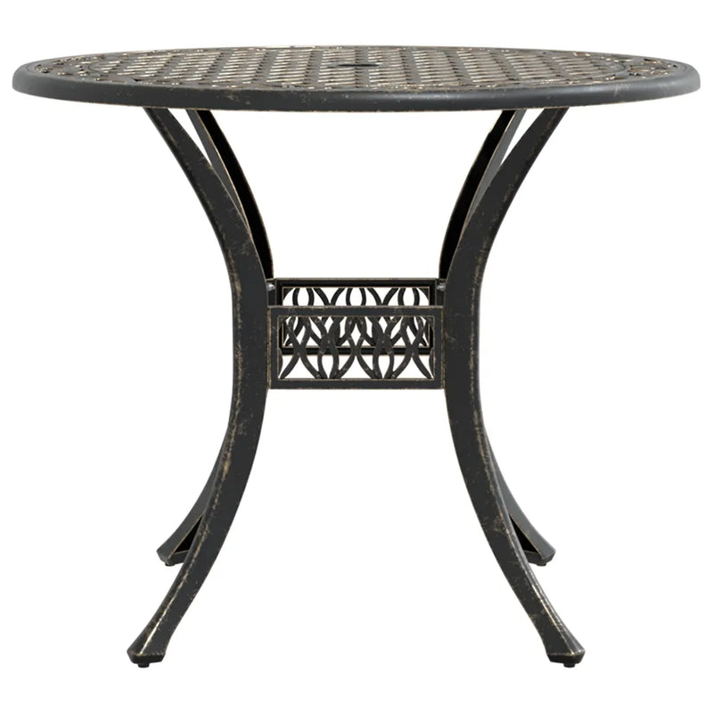 Garden Table Bronze ��90x75 cm Cast Aluminium