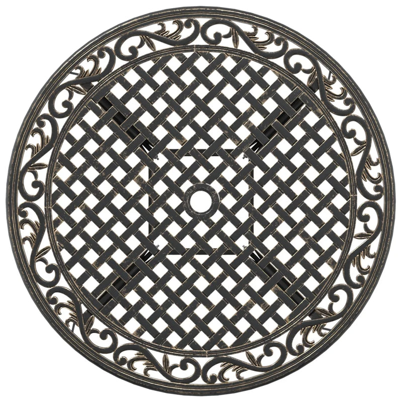 Garden Table Bronze ��90x75 cm Cast Aluminium