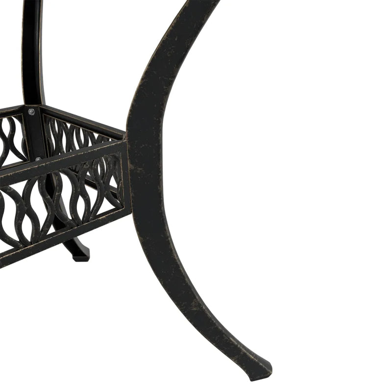 Garden Table Bronze ��90x75 cm Cast Aluminium