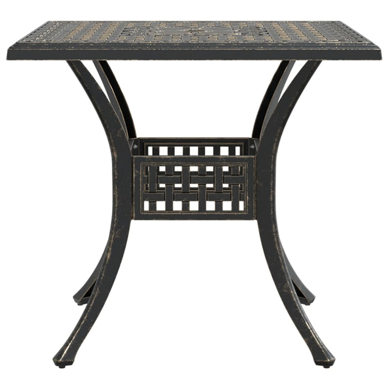 vidaXL Garden Table Bronze 80x80x75 cm Cast Aluminium