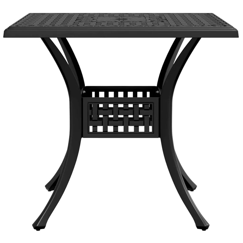 Garden Table Black 80x80x75 cm Cast Aluminium