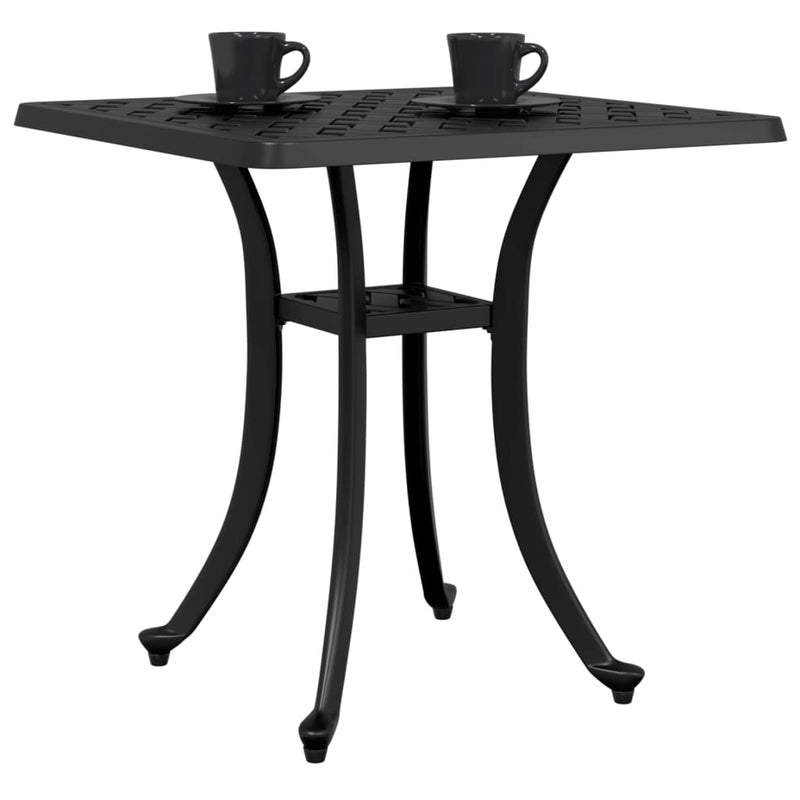 vidaXL Garden Table Black 53x53x53 cm Cast Aluminium