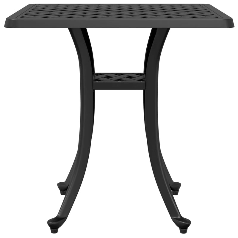 vidaXL Garden Table Black 53x53x53 cm Cast Aluminium