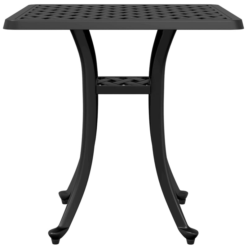 vidaXL Garden Table Black 53x53x53 cm Cast Aluminium