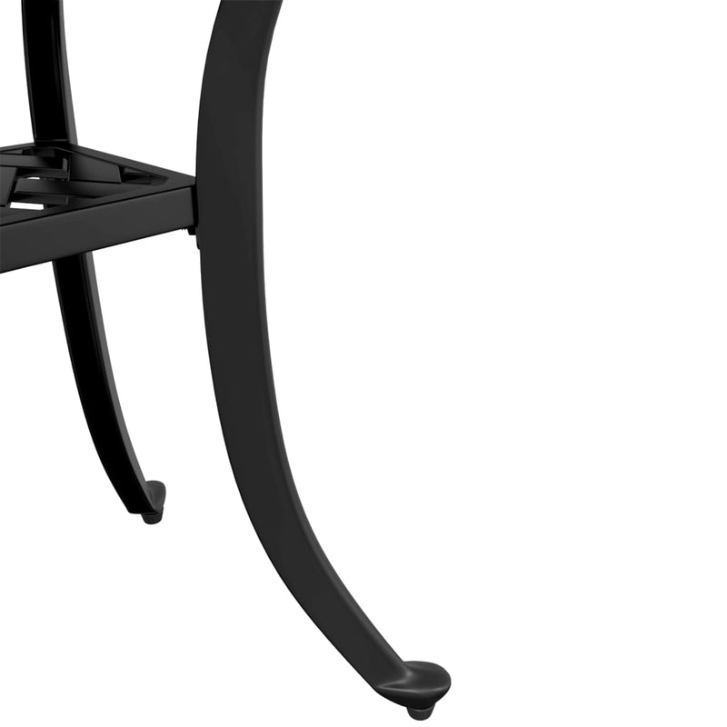 vidaXL Garden Table Black 53x53x53 cm Cast Aluminium