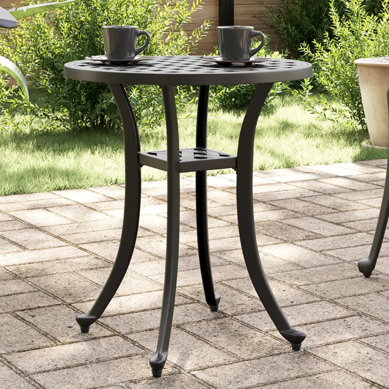 Garden Table Black ��48x53 cm Cast Aluminium