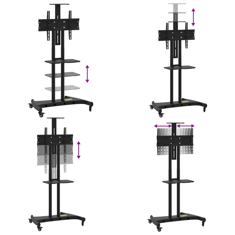 TV Stand on Wheels 32-70 Inch Screen Max VESA 600x400 mm 60kg