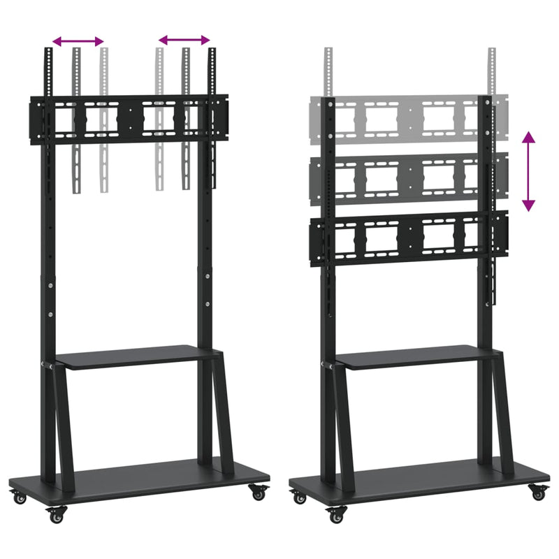 vidaXL TV Stand on Wheels 32-90 Inch Screen Max VESA 800x600 mm 100kg