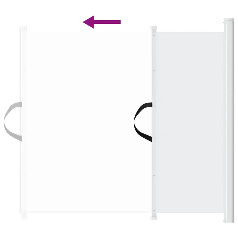Retractable Pet Gate White 117.5x125 cm