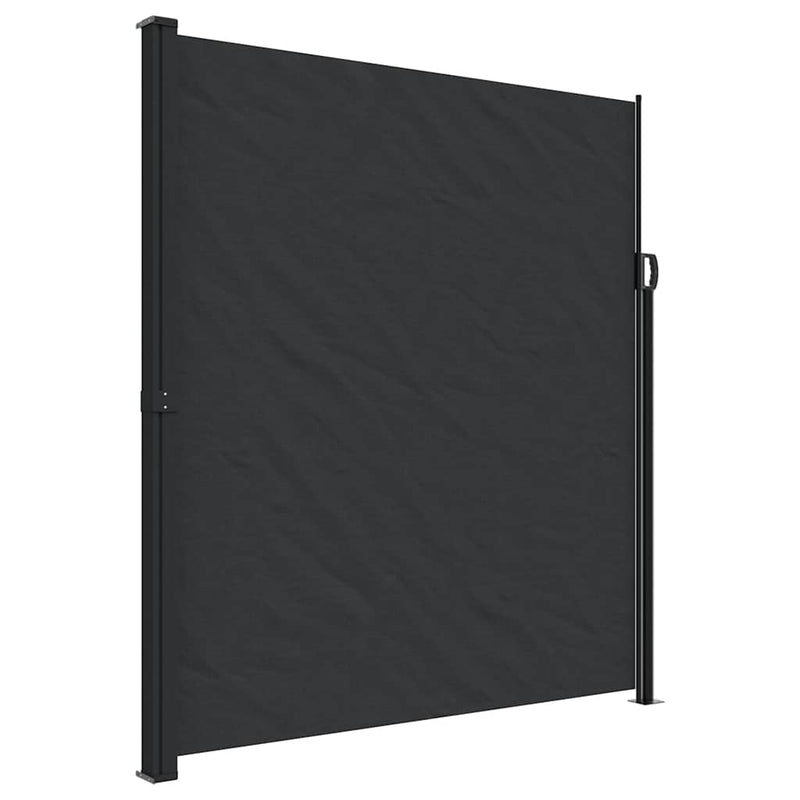 vidaXL Retractable Side Awning Black 220x300 cm