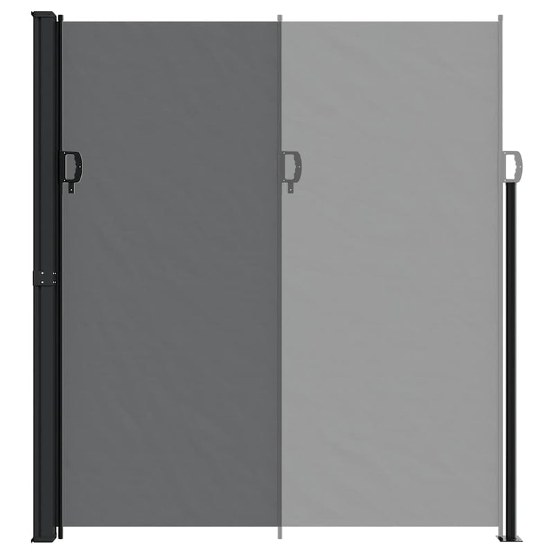 vidaXL Retractable Side Awning Black 220x300 cm