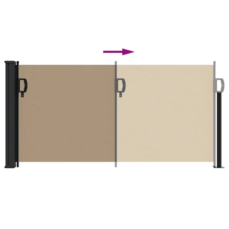 Retractable Side Awning Taupe 100x500 cm