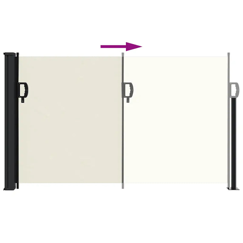 Retractable Side Awning Cream 120x500 cm