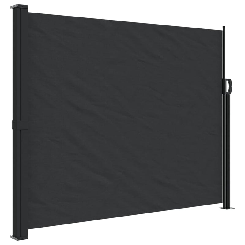 vidaXL Retractable Side Awning Black 160x500 cm
