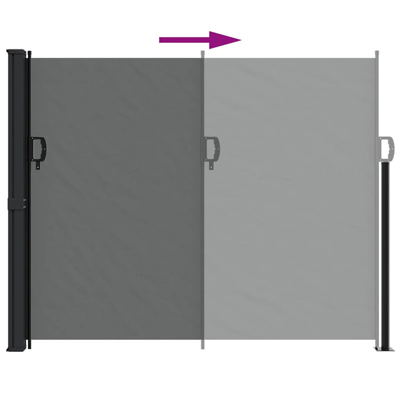 vidaXL Retractable Side Awning Anthracite 160x500 cm