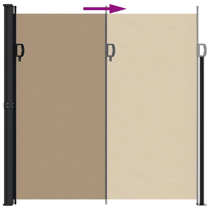 Retractable Side Awning Taupe 200x500 cm