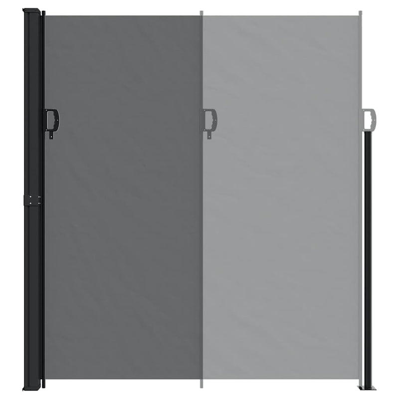 vidaXL Retractable Side Awning Black 220x500 cm