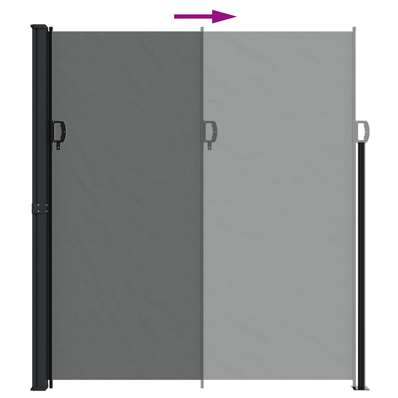 vidaXL Retractable Side Awning Anthracite 220x500 cm
