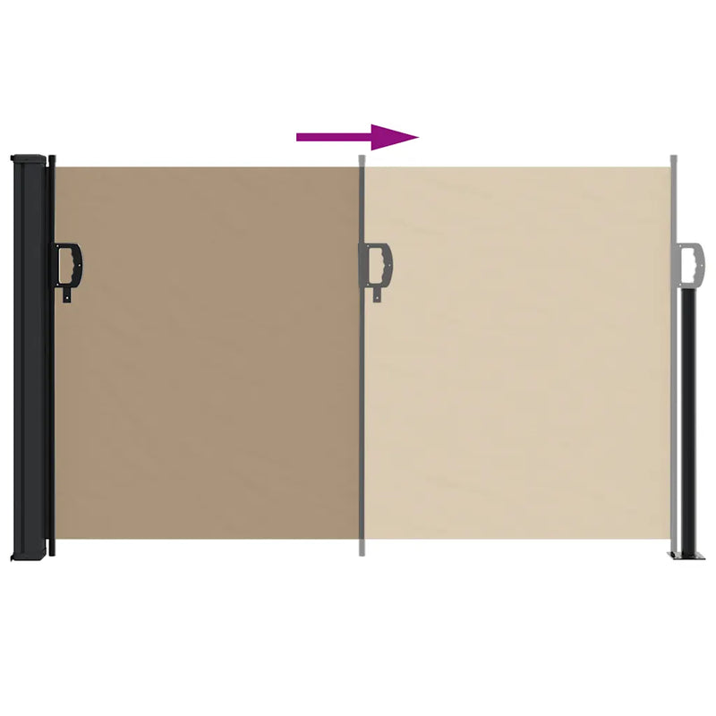 Retractable Side Awning Taupe 120x600 cm