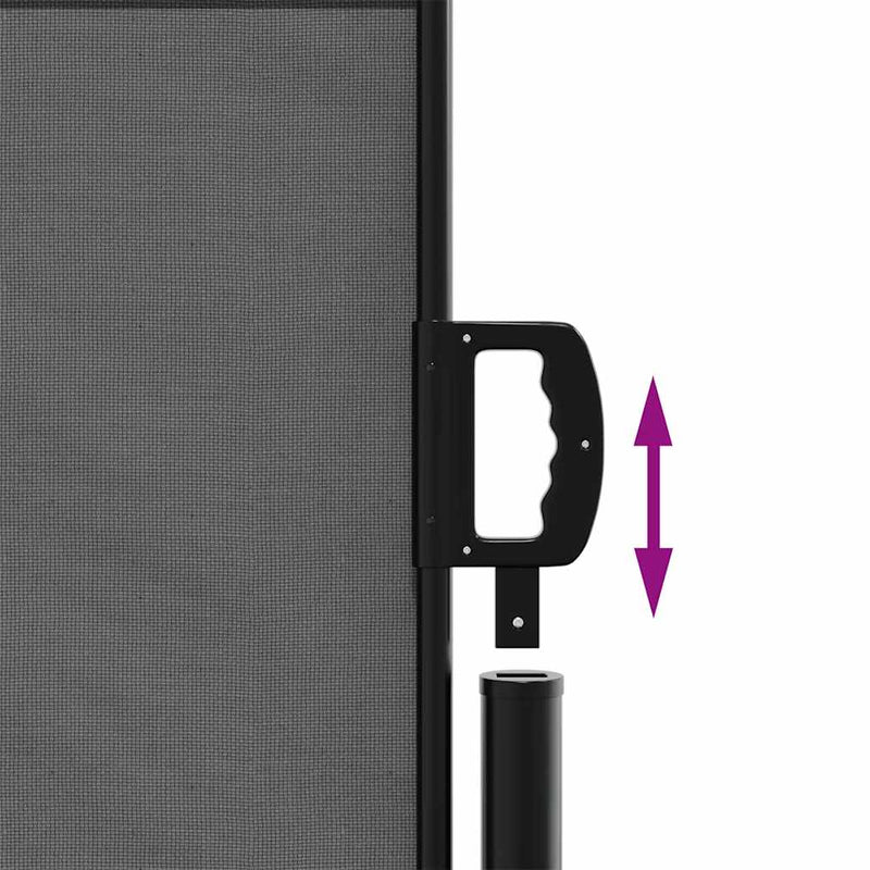 vidaXL Retractable Side Awning Anthracite 140x600 cm