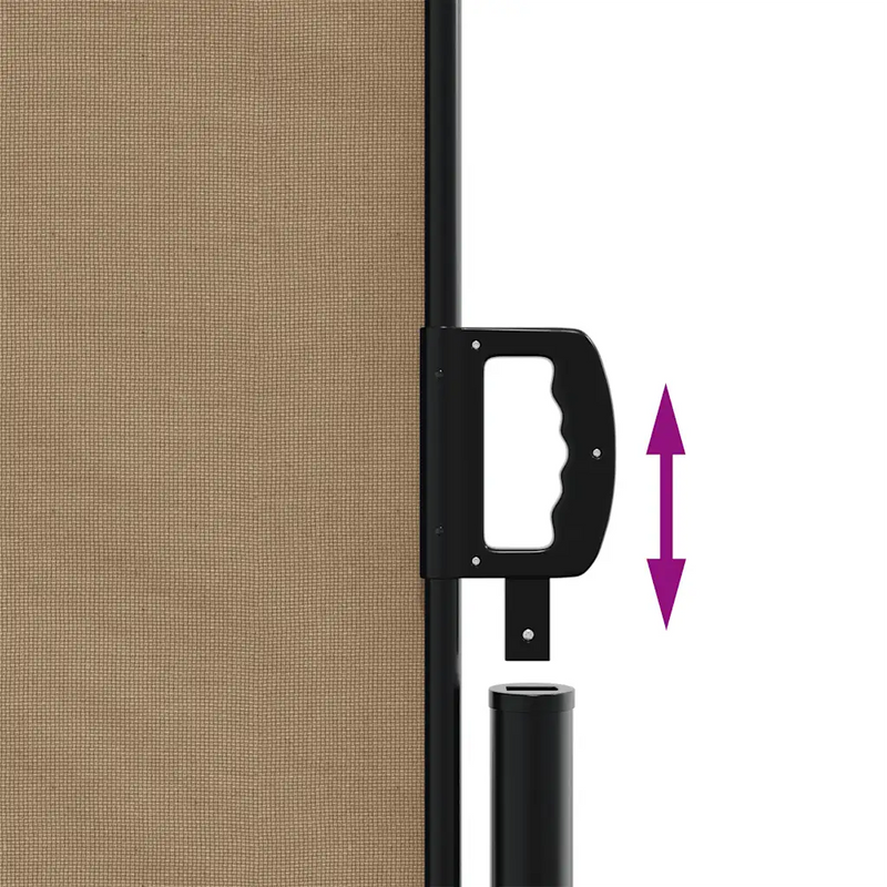 Retractable Side Awning Taupe 180x600 cm