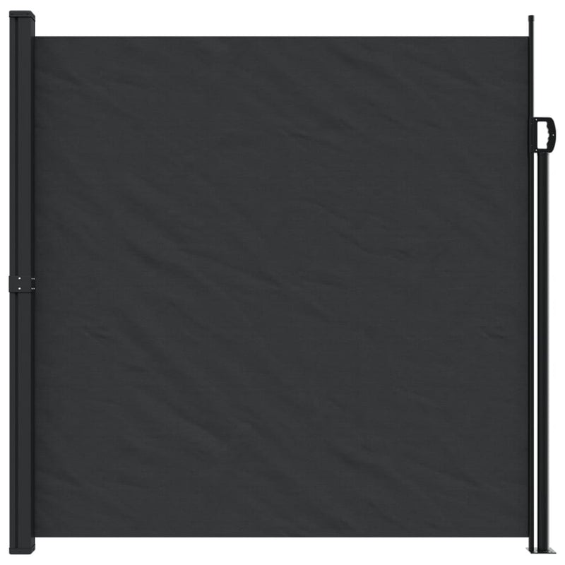 vidaXL Retractable Side Awning Black 200x600 cm