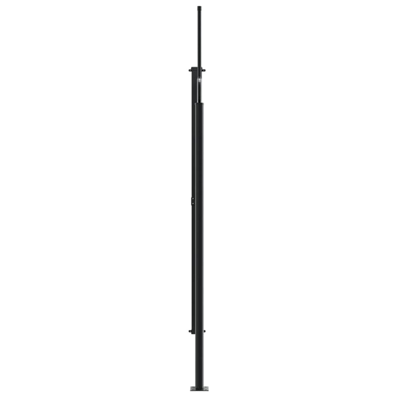 vidaXL Retractable Side Awning Black 220x600 cm