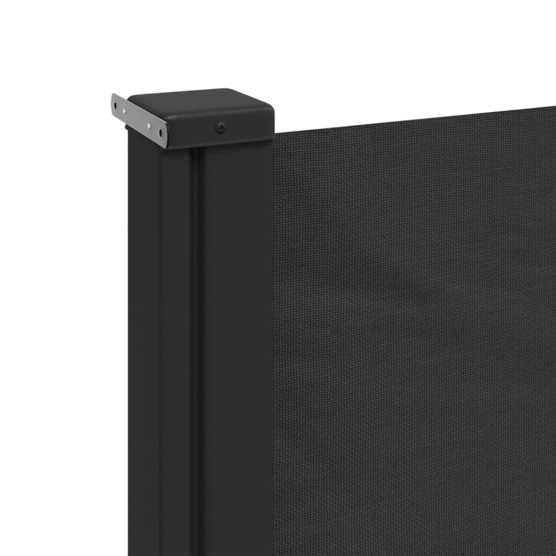 vidaXL Retractable Side Awning Black 220x600 cm