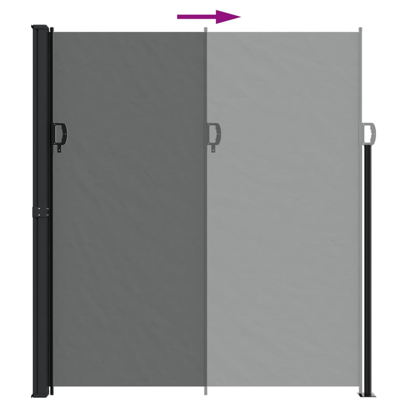 vidaXL Retractable Side Awning Anthracite 220x600 cm