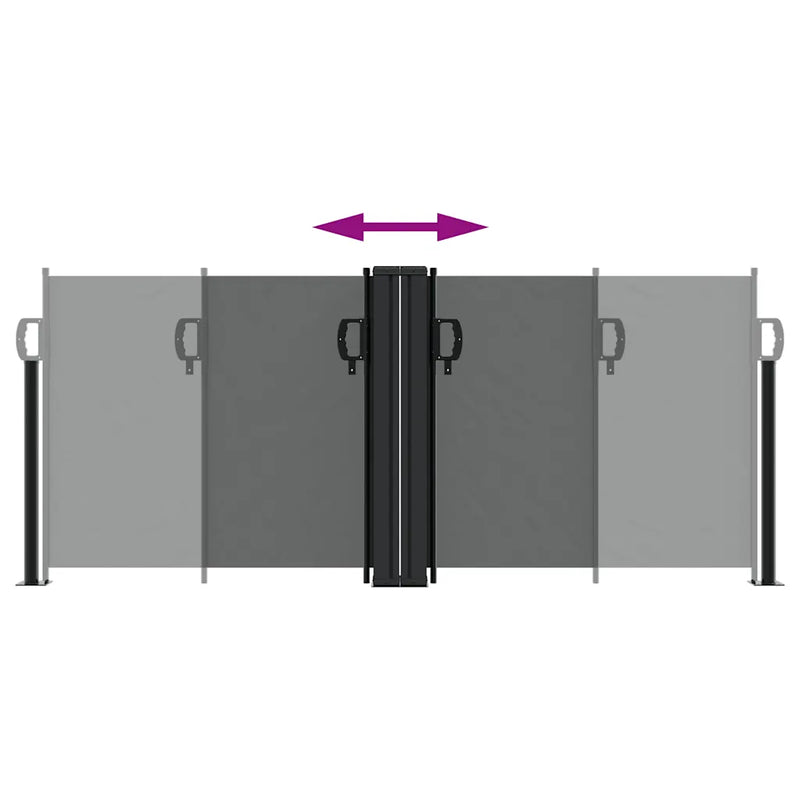 Retractable Side Awning Anthracite 100x1000 cm