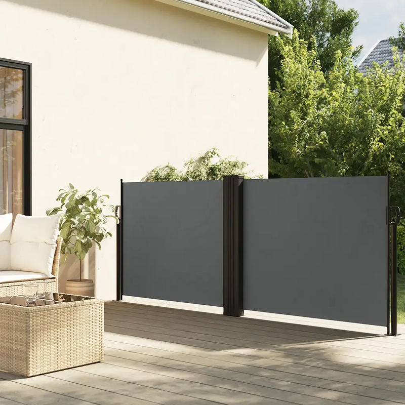 Retractable Side Awning Anthracite 100x1000 cm