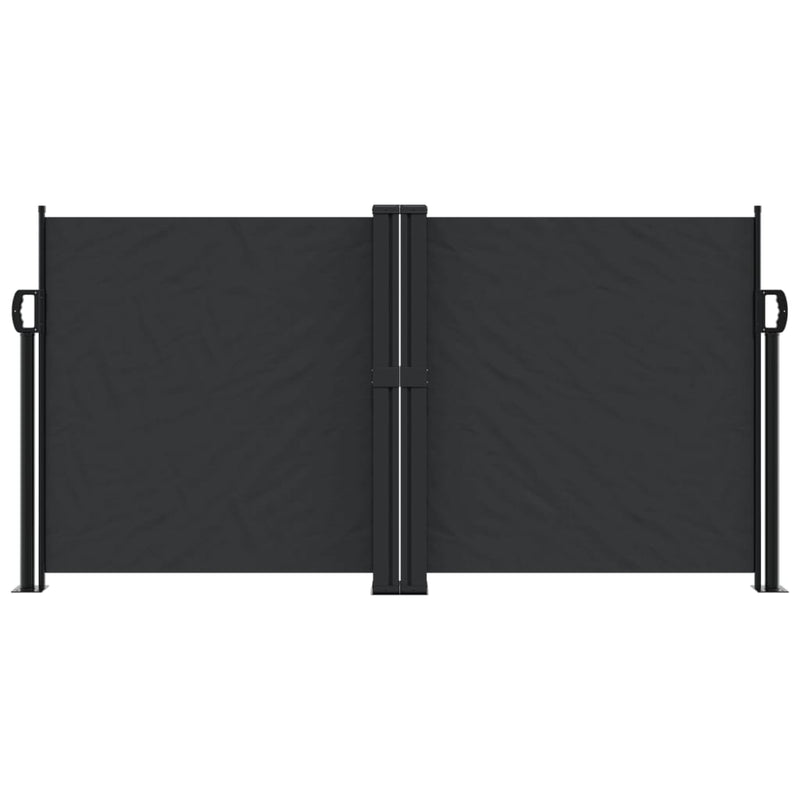 vidaXL Retractable Side Awning Black 120x1000 cm