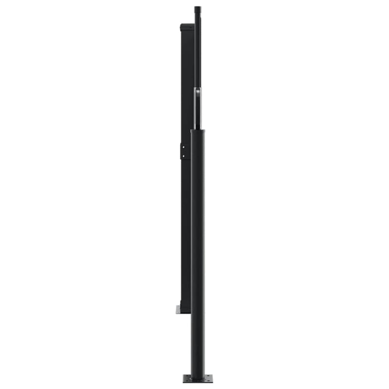 vidaXL Retractable Side Awning Black 120x1000 cm