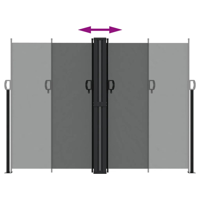 Retractable Side Awning Anthracite 180x1000 cm