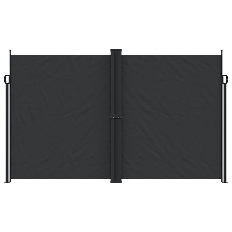 vidaXL Retractable Side Awning Black 200x1000 cm