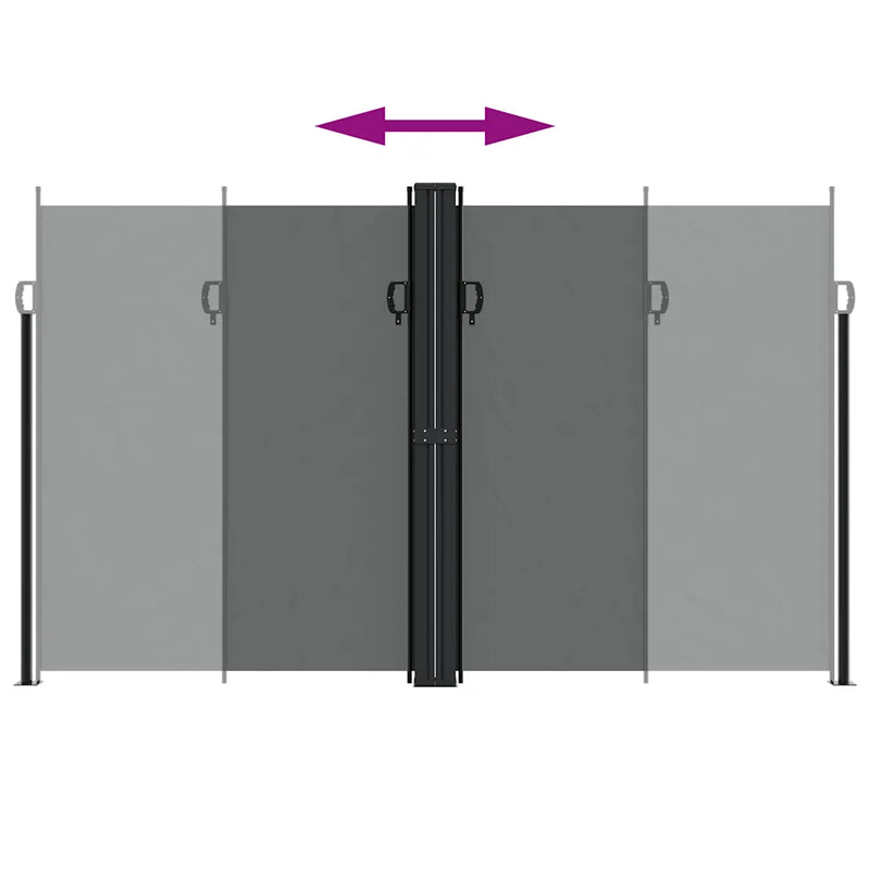 Retractable Side Awning Anthracite 200x1000 cm